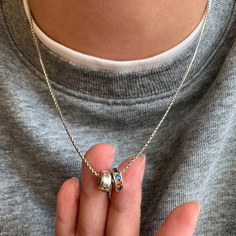 纯银银色银饰简约毛衣项链配饰女2025新款高级感轻奢小众锁骨颈链